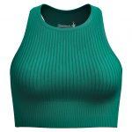 #4 A. Women's Intraknit Active Crop Bra in Emerald Green Heather $90CAD