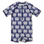 2. Palm Tree Print in Dress Blue
