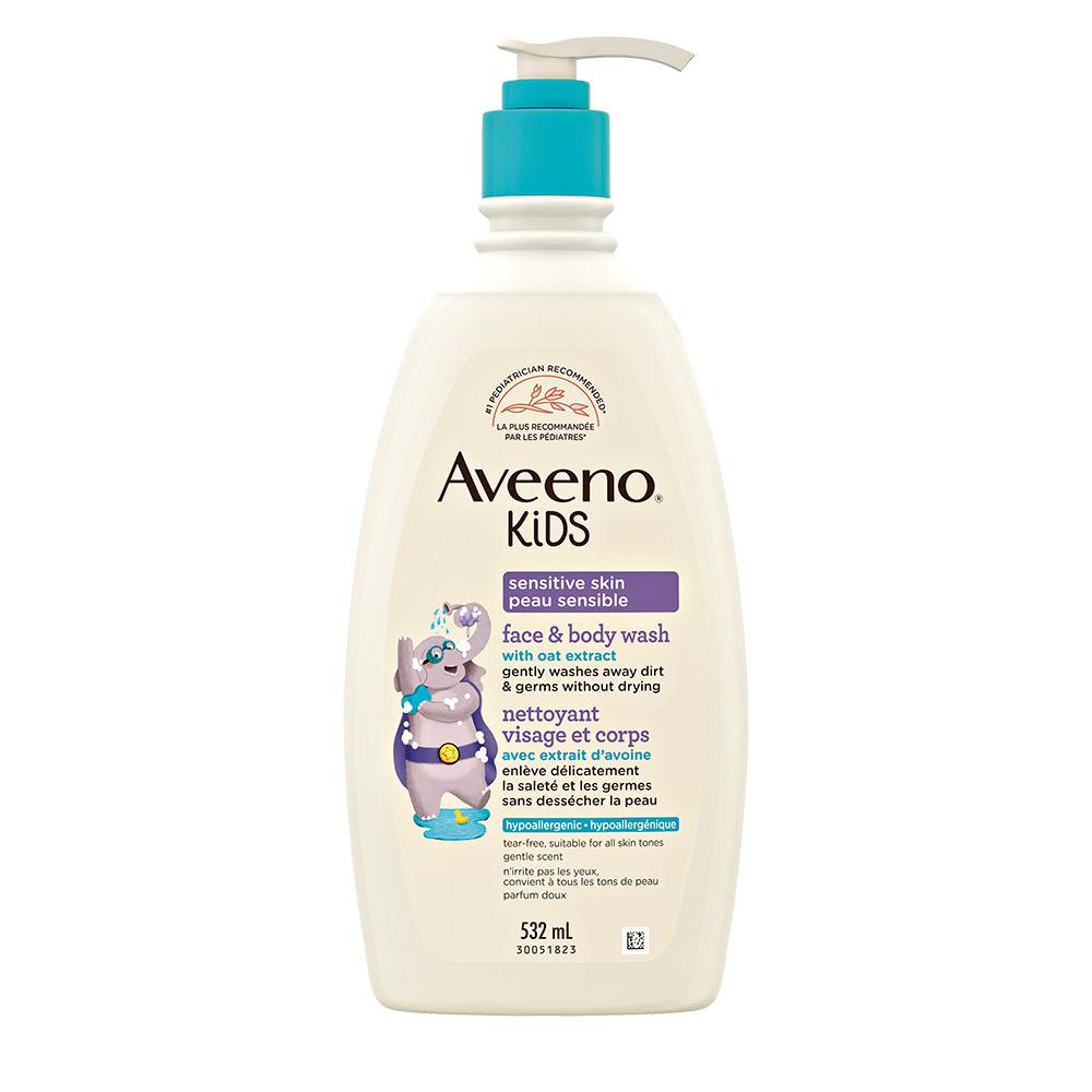 #1 Aveeno Kids Sensitive Skin Face and Body Wash