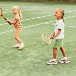 8. Embossed Checkerboard Rosewood Girl's Terry Cloth Top $38 & Embossed Checkerboard Rosewood Girl's Terry Cloth Shorts $34 & Pickleball Ringer T shirt $32 & Pickleball Print on Sage Shorts $32