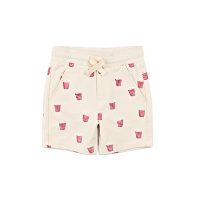 #2 Popcorn Print on Beige Shorts