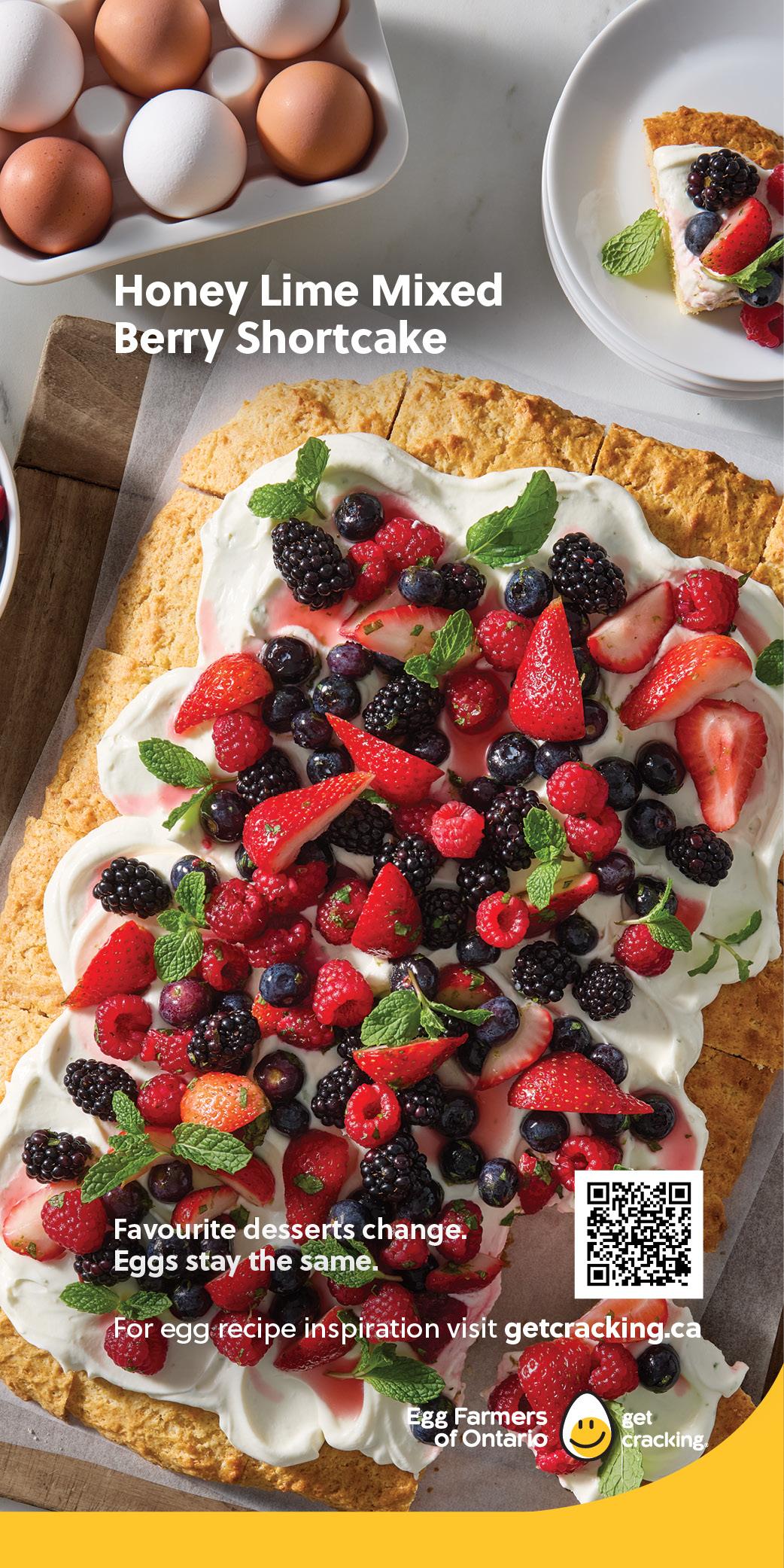 Egg Farmers Honey Lime Mixed Berry Shortcake