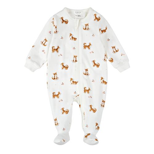 #3 Corgi Print on Off white Sleeper $32