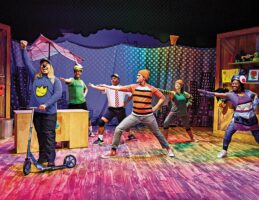 24 25 Touring Company Photo by Jeremy Daniel L R Brandon James Butorovich, Mundo Ballejos, Marquise Neal, Jake Wernecke, Sadie Jayne Kennedy, Glory Yepassis Zembrou