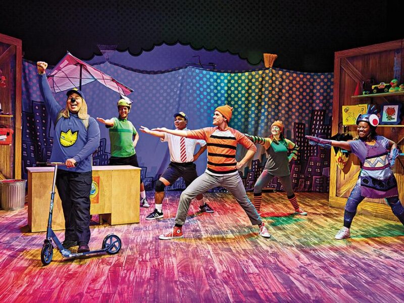 24 25 Touring Company Photo by Jeremy Daniel L R Brandon James Butorovich, Mundo Ballejos, Marquise Neal, Jake Wernecke, Sadie Jayne Kennedy, Glory Yepassis Zembrou