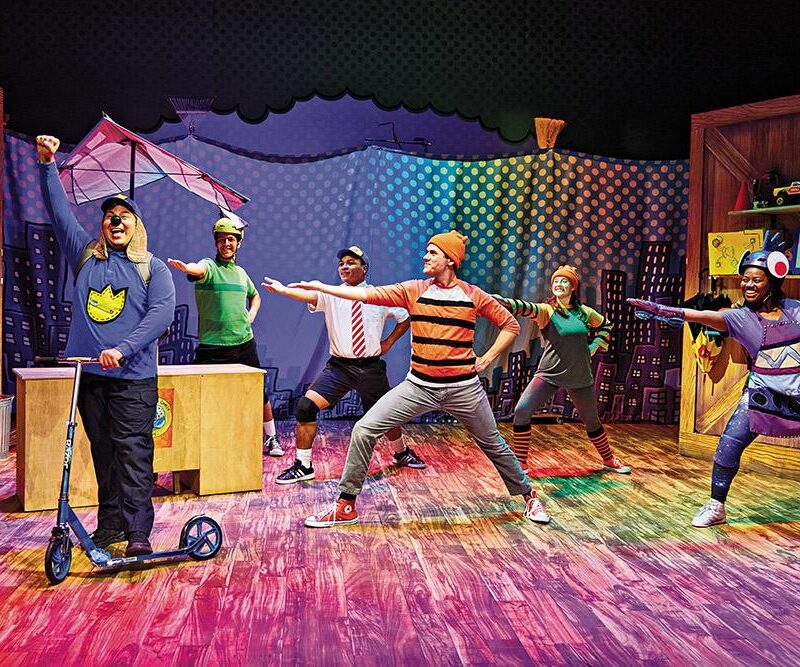 24 25 Touring Company Photo by Jeremy Daniel L R Brandon James Butorovich, Mundo Ballejos, Marquise Neal, Jake Wernecke, Sadie Jayne Kennedy, Glory Yepassis Zembrou