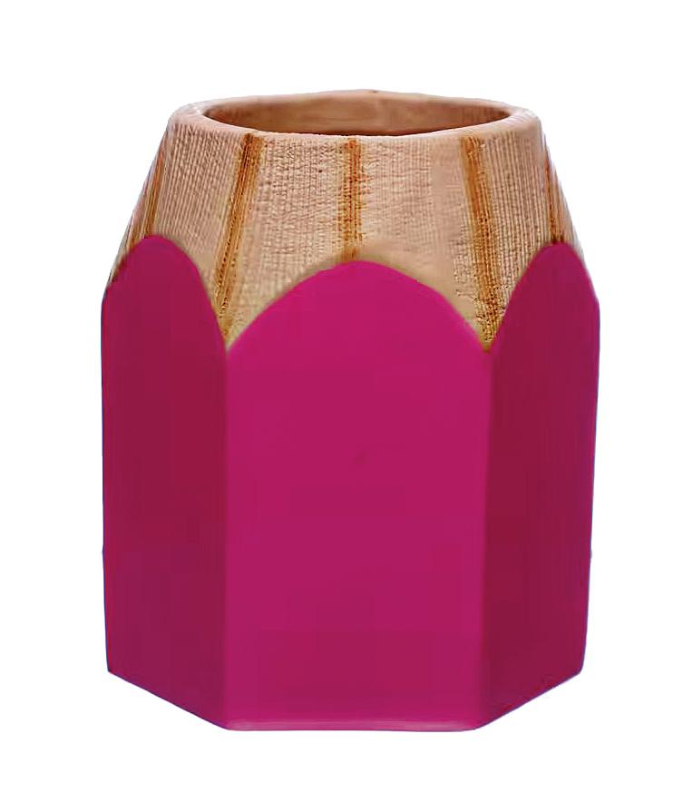 4 Pink Novelty Pencil Holder